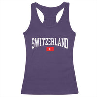 Vintage Switzerland National Pride The Swiss Cross Racerback Tank Top