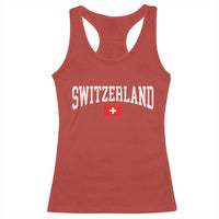 Vintage Switzerland National Pride The Swiss Cross Racerback Tank Top