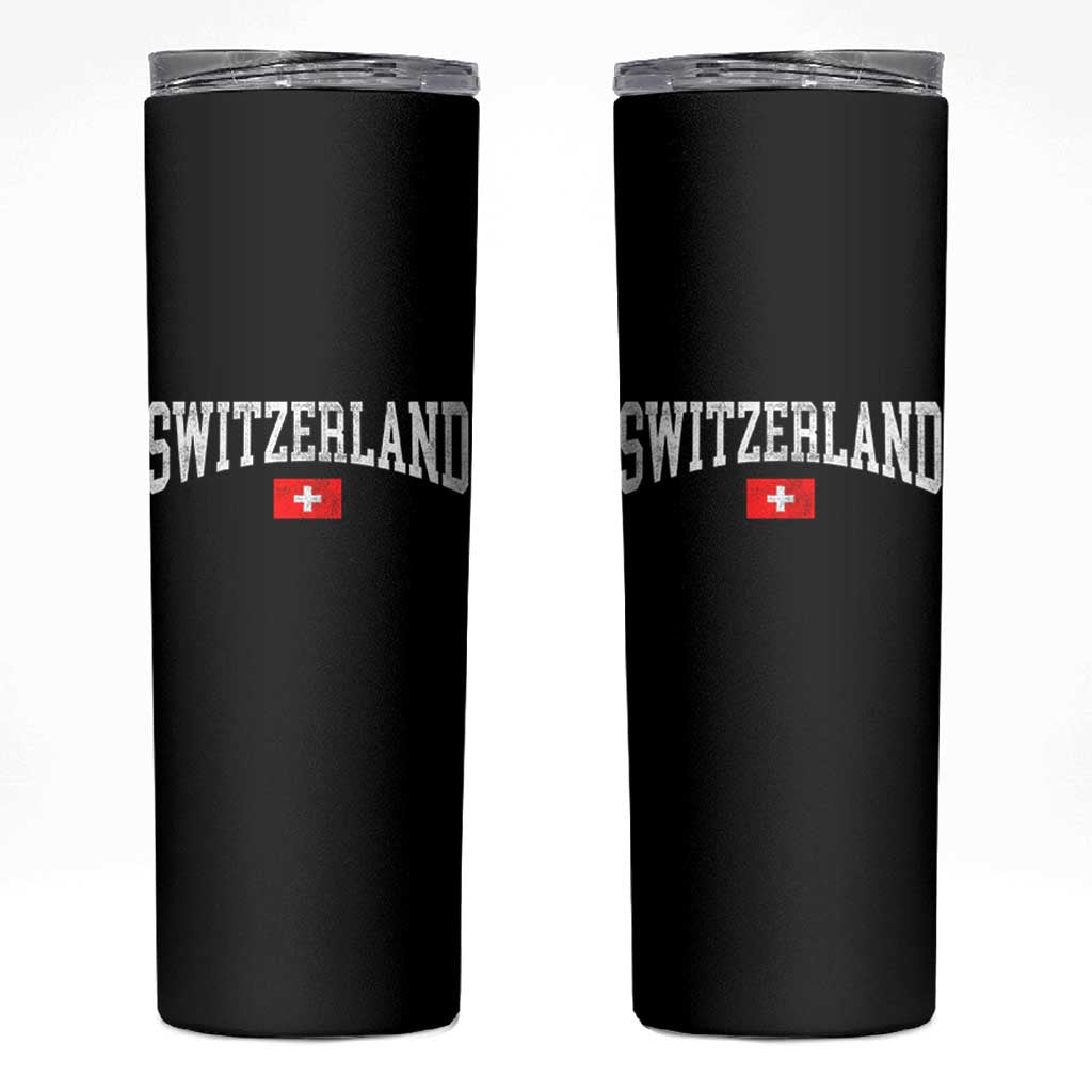 Vintage Switzerland National Pride The Swiss Cross Skinny Tumbler