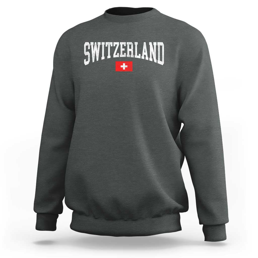 Vintage Switzerland National Pride The Swiss Cross Sweatshirt