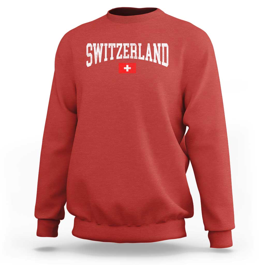 Vintage Switzerland National Pride The Swiss Cross Sweatshirt