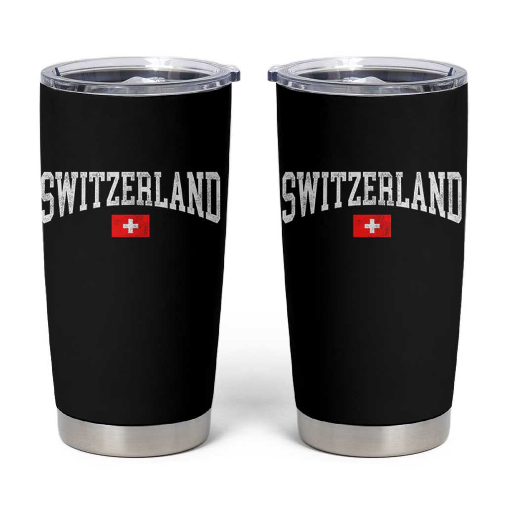 Vintage Switzerland National Pride The Swiss Cross Tumbler Cup