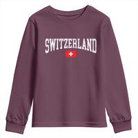 Vintage Switzerland National Pride The Swiss Cross Youth Sweatshirt