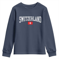 Vintage Switzerland National Pride The Swiss Cross Youth Sweatshirt