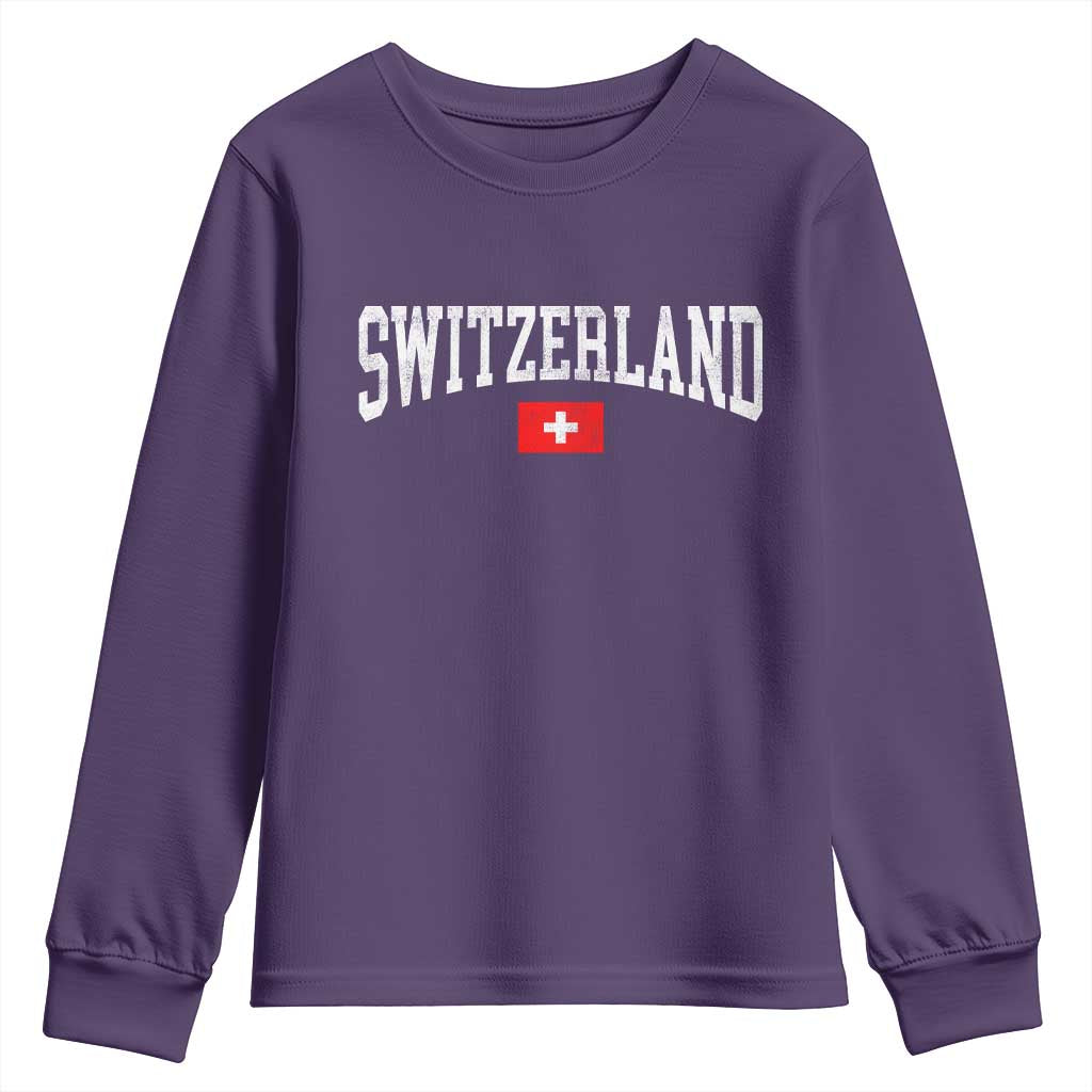 Vintage Switzerland National Pride The Swiss Cross Youth Sweatshirt