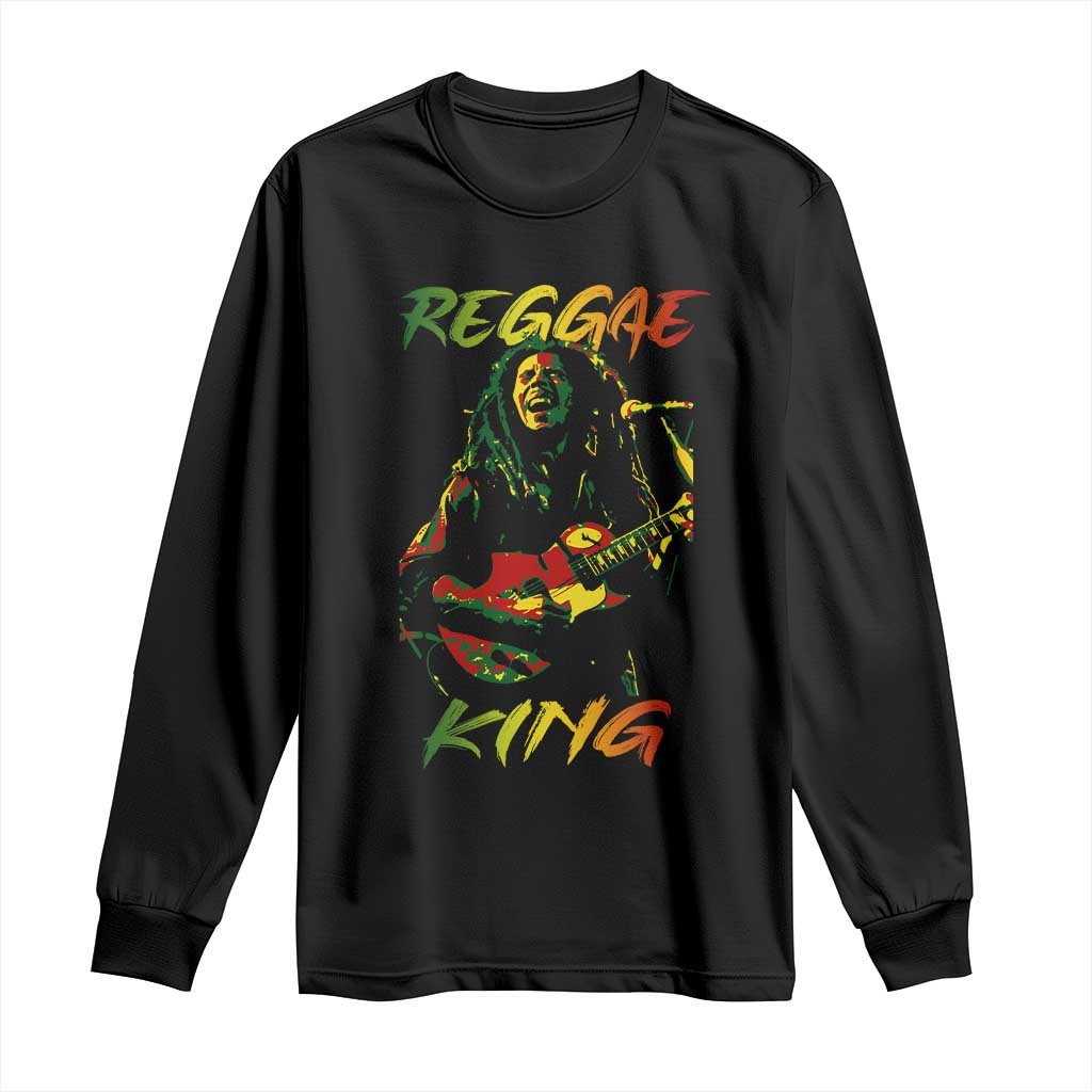 Legend Bob Long Sleeve Shirt Reggae King Music Rastafarian - Wonder Print Shop