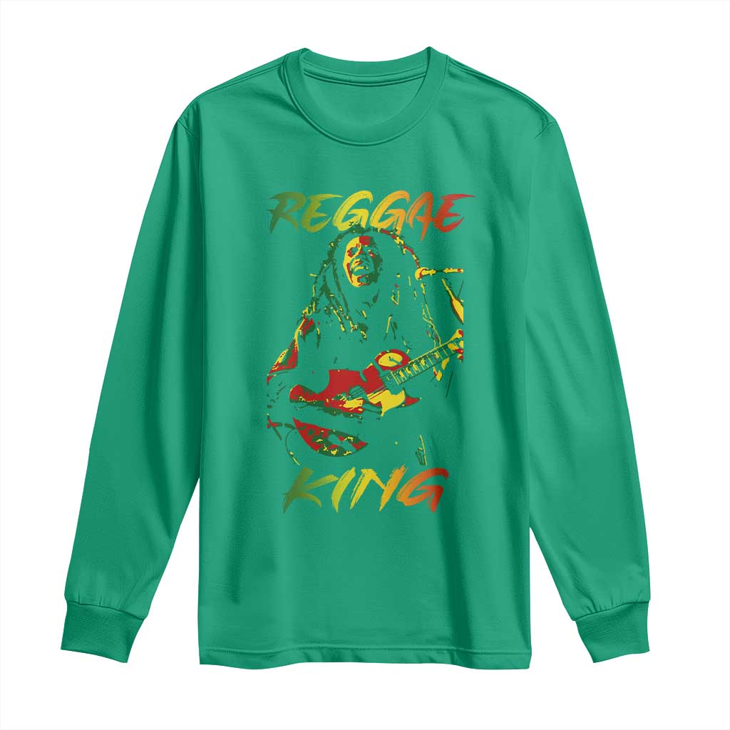 Legend Bob Long Sleeve Shirt Reggae King Music Rastafarian - Wonder Print Shop