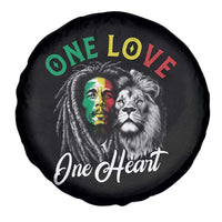 Reggae Legend Spare Tire Cover One Love One Heart Rastafarian Reggae Music Lion - Wonder Print Shop