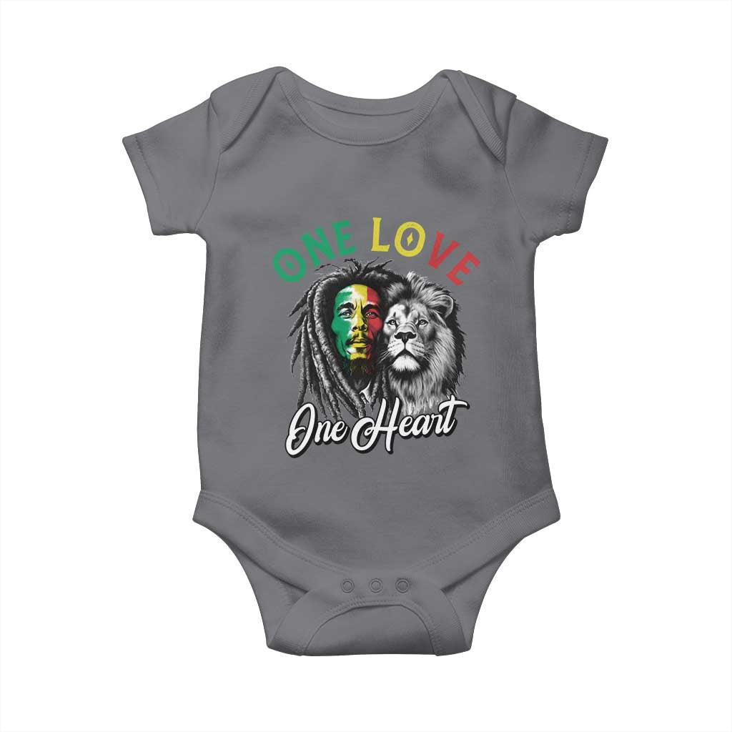 Reggae Legend Baby Onesie One Love One Heart Rastafarian Reggae Music Lion - Wonder Print Shop