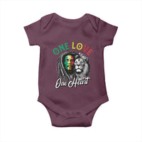 Reggae Legend Baby Onesie One Love One Heart Rastafarian Reggae Music Lion - Wonder Print Shop