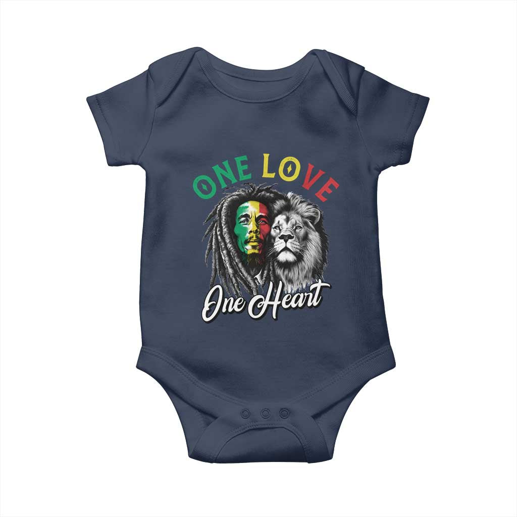 Reggae Legend Baby Onesie One Love One Heart Rastafarian Reggae Music Lion - Wonder Print Shop