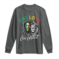 Reggae Legend Long Sleeve Shirt One Love One Heart Rastafarian Reggae Music Lion - Wonder Print Shop