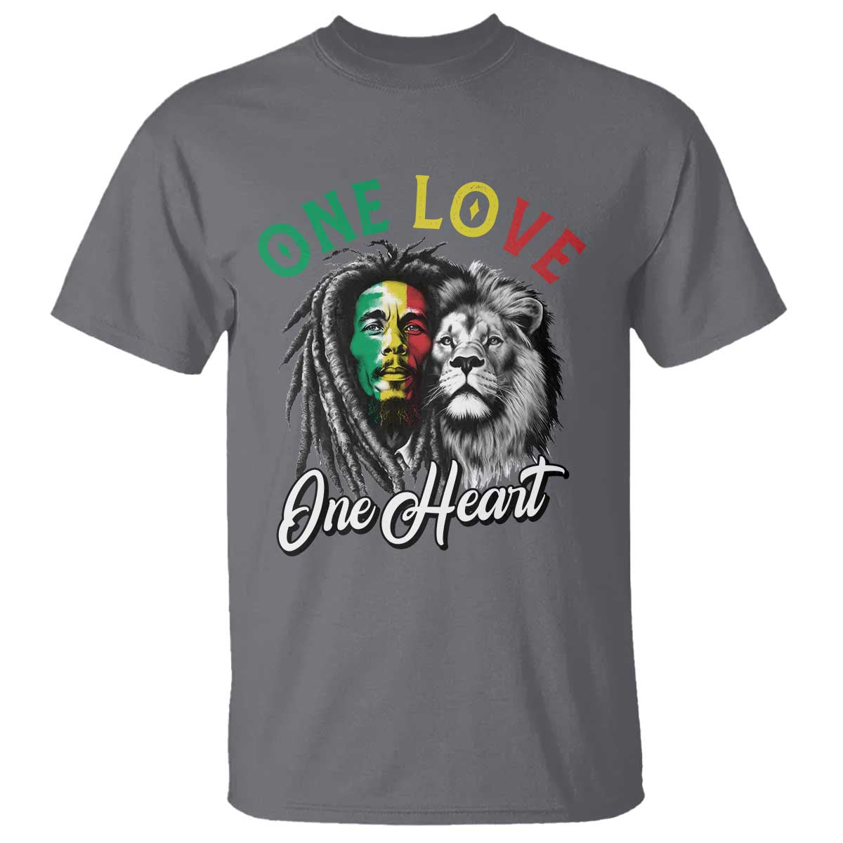 Reggae Legend T Shirt One Love One Heart Rastafarian Reggae Music Lion - Wonder Print Shop