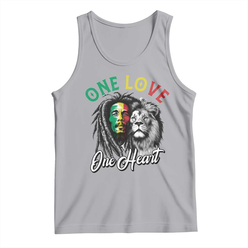 Reggae Legend Tank Top One Love One Heart Rastafarian Reggae Music Lion - Wonder Print Shop