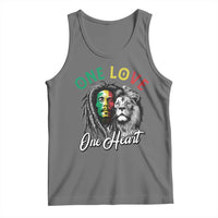 Reggae Legend Tank Top One Love One Heart Rastafarian Reggae Music Lion - Wonder Print Shop
