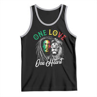 Reggae Legend Tank Top One Love One Heart Rastafarian Reggae Music Lion - Wonder Print Shop