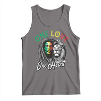 Reggae Legend Tank Top One Love One Heart Rastafarian Reggae Music Lion - Wonder Print Shop