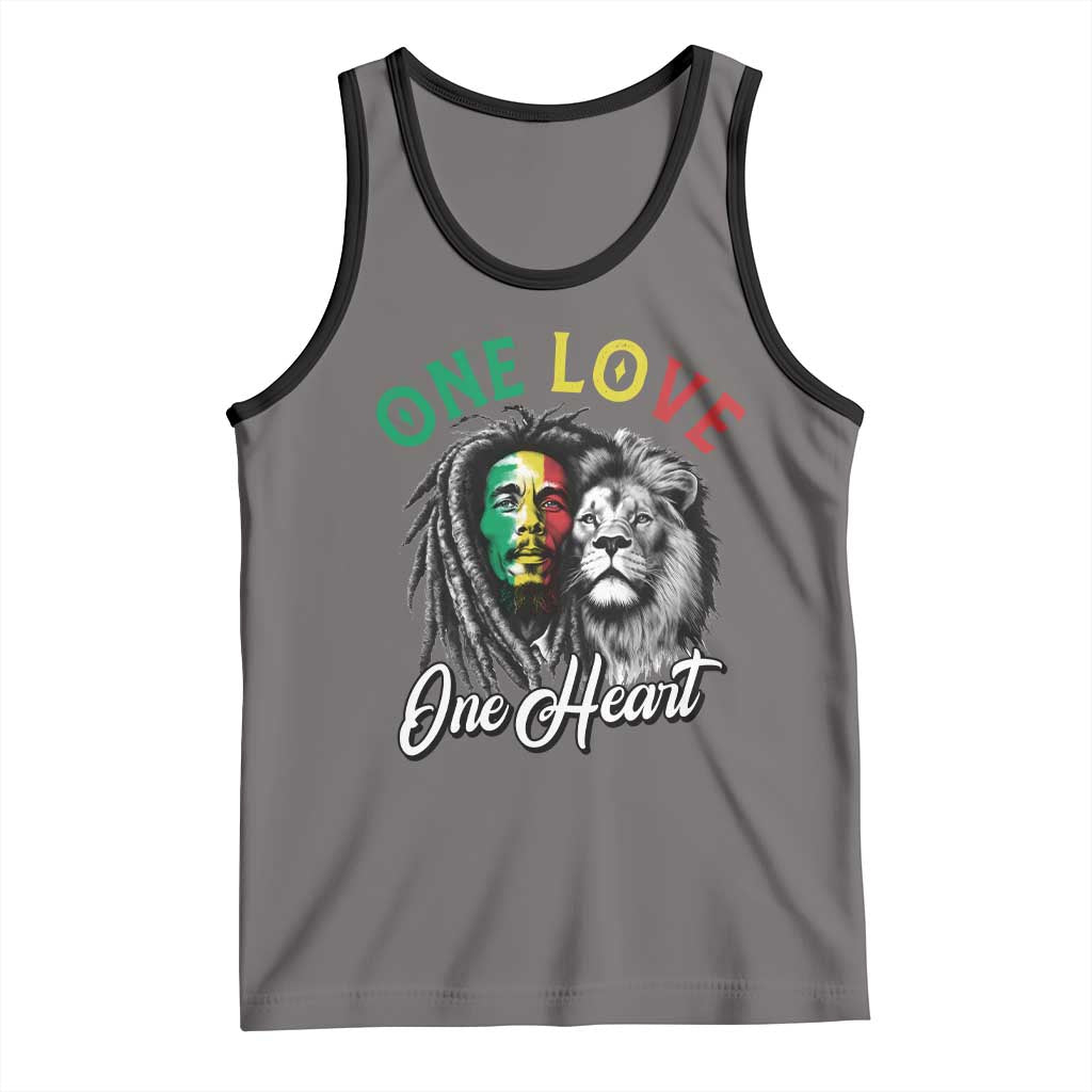 Reggae Legend Tank Top One Love One Heart Rastafarian Reggae Music Lion - Wonder Print Shop