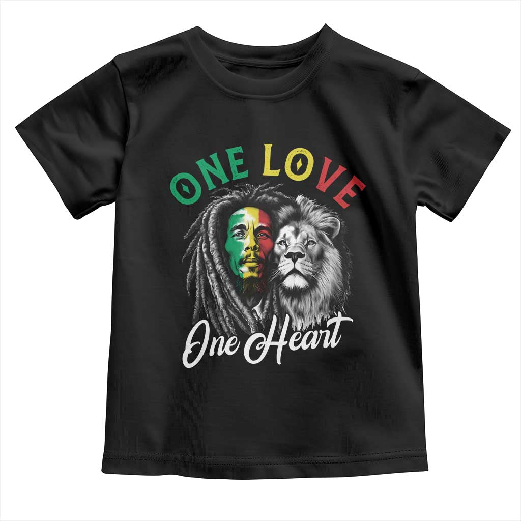 Reggae Legend Toddler T Shirt One Love One Heart Rastafarian Reggae Music Lion - Wonder Print Shop