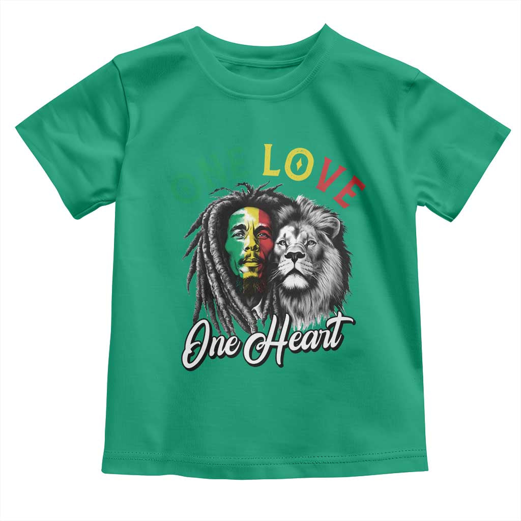 Reggae Legend Toddler T Shirt One Love One Heart Rastafarian Reggae Music Lion - Wonder Print Shop