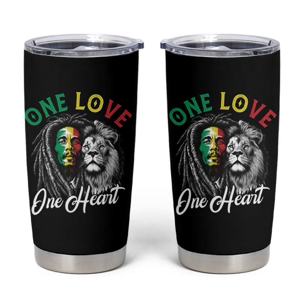 Reggae Legend Tumbler Cup One Love One Heart Rastafarian Reggae Music Lion - Wonder Print Shop