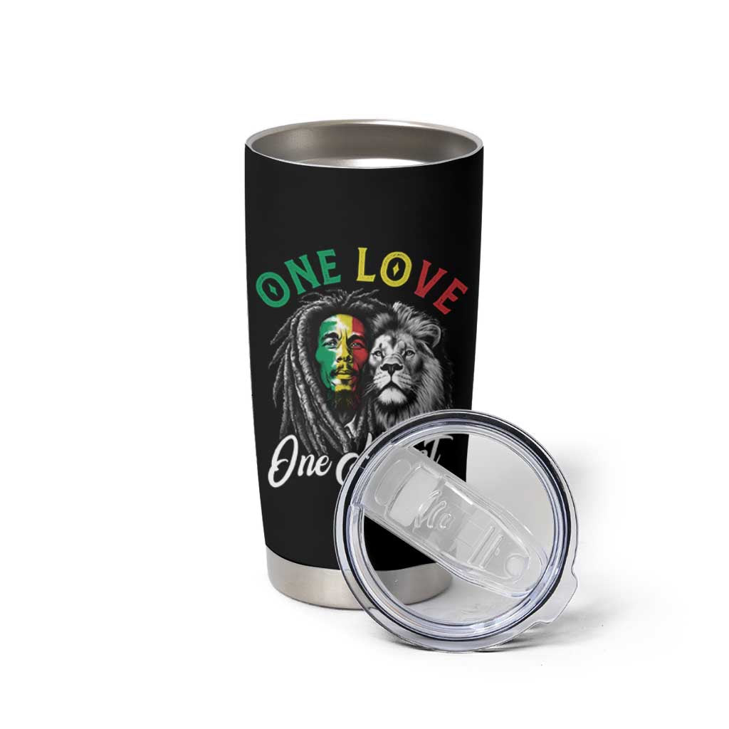 Reggae Legend Tumbler Cup One Love One Heart Rastafarian Reggae Music Lion - Wonder Print Shop