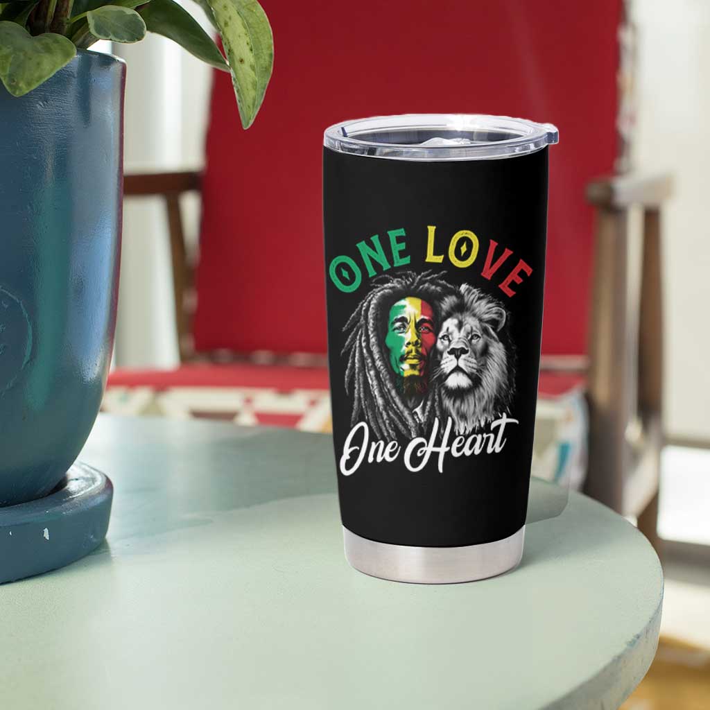 Reggae Legend Tumbler Cup One Love One Heart Rastafarian Reggae Music Lion - Wonder Print Shop