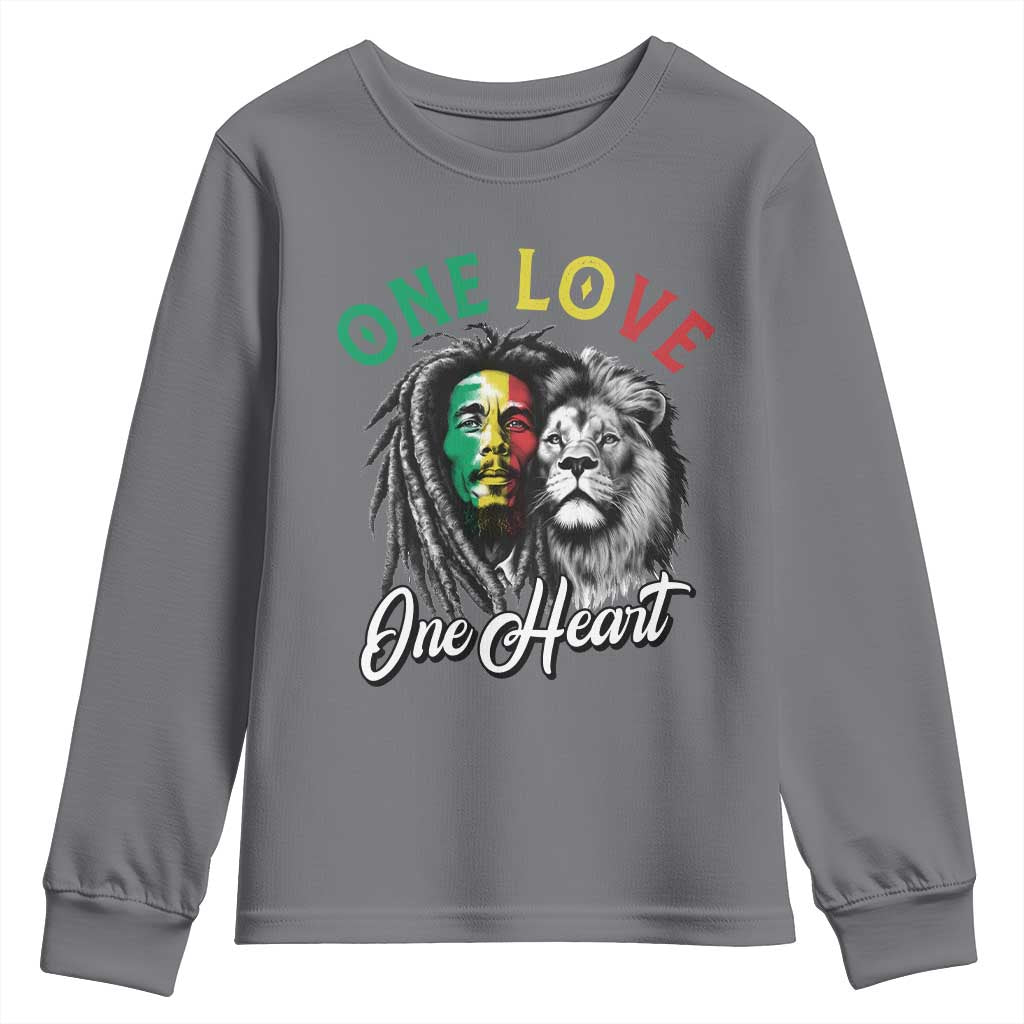 Reggae Legend Youth Sweatshirt One Love One Heart Rastafarian Reggae Music Lion - Wonder Print Shop