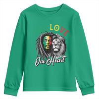 Reggae Legend Youth Sweatshirt One Love One Heart Rastafarian Reggae Music Lion - Wonder Print Shop