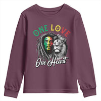 Reggae Legend Youth Sweatshirt One Love One Heart Rastafarian Reggae Music Lion - Wonder Print Shop