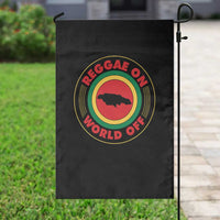 Reggae On World Off Garden Flag Rasta Music Rastafarian Jamaica - Wonder Print Shop