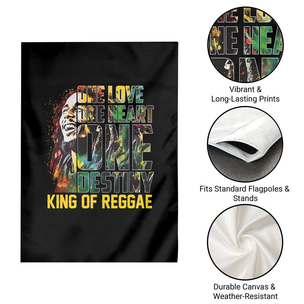 Legend Bob Garden Flag One Love Heart Destiny King Of Reggae - Wonder Print Shop
