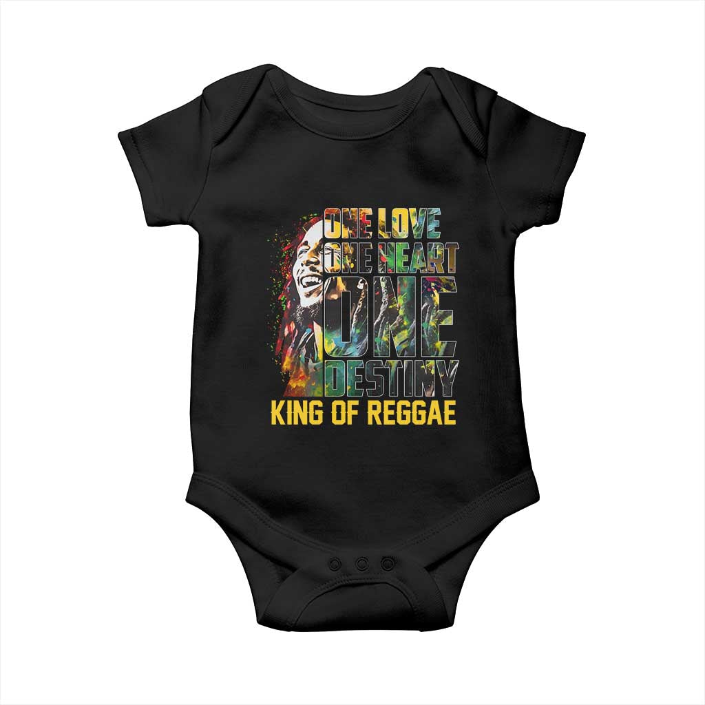 Legend Bob Baby Onesie One Love Heart Destiny King Of Reggae - Wonder Print Shop