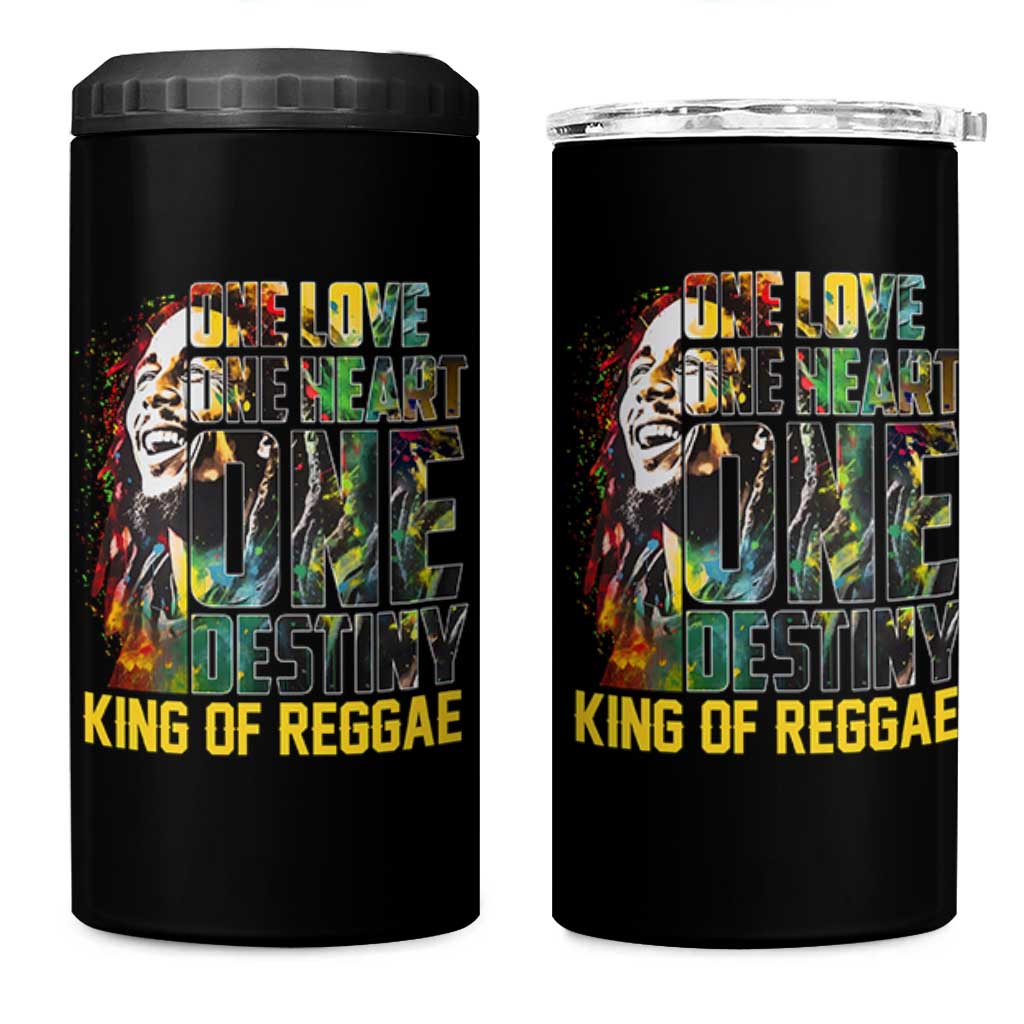 Legend Bob 4 in 1 Can Cooler Tumbler One Love Heart Destiny King Of Reggae - Wonder Print Shop