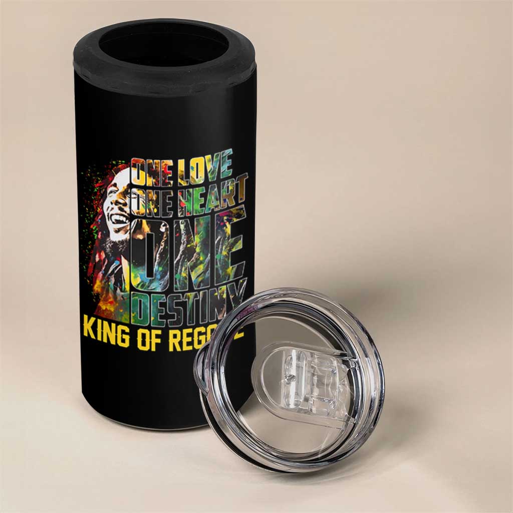 Legend Bob 4 in 1 Can Cooler Tumbler One Love Heart Destiny King Of Reggae - Wonder Print Shop