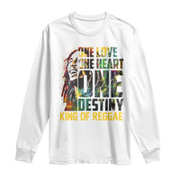 Legend Bob Long Sleeve Shirt One Love Heart Destiny King Of Reggae - Wonder Print Shop