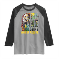 Legend Bob Raglan Shirt One Love Heart Destiny King Of Reggae - Wonder Print Shop