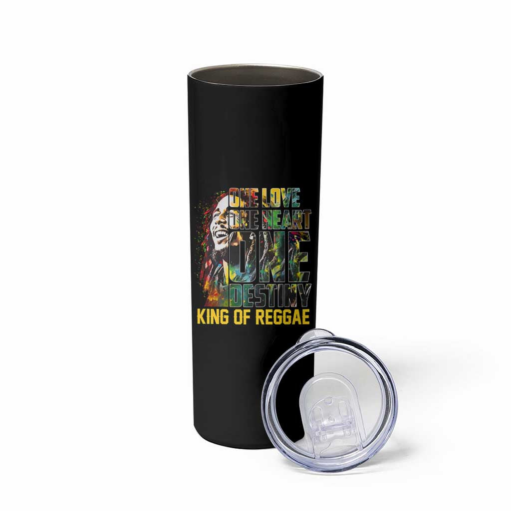 Legend Bob Skinny Tumbler One Love Heart Destiny King Of Reggae - Wonder Print Shop