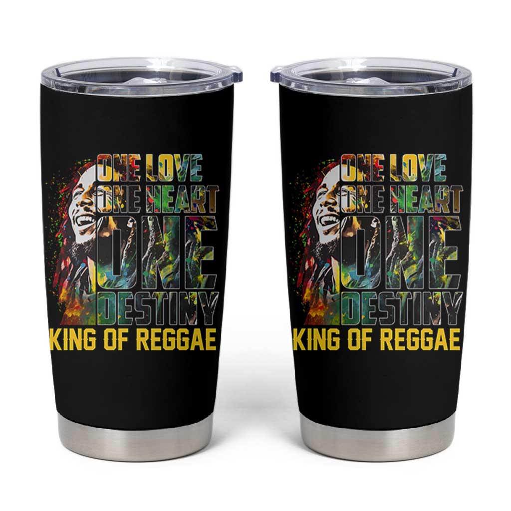 Legend Bob Tumbler Cup One Love Heart Destiny King Of Reggae - Wonder Print Shop
