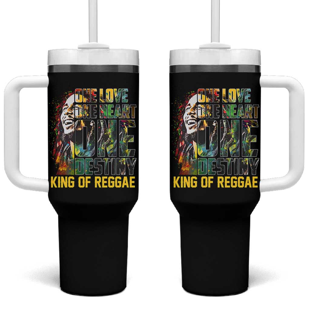 Legend Bob Tumbler With Handle One Love Heart Destiny King Of Reggae - Wonder Print Shop