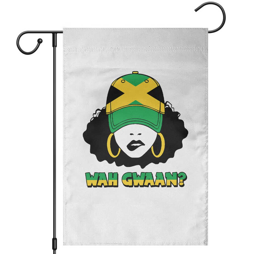 Jamaican Girl Garden Flag Wah Gwaan Jamaica Flag - Wonder Print Shop