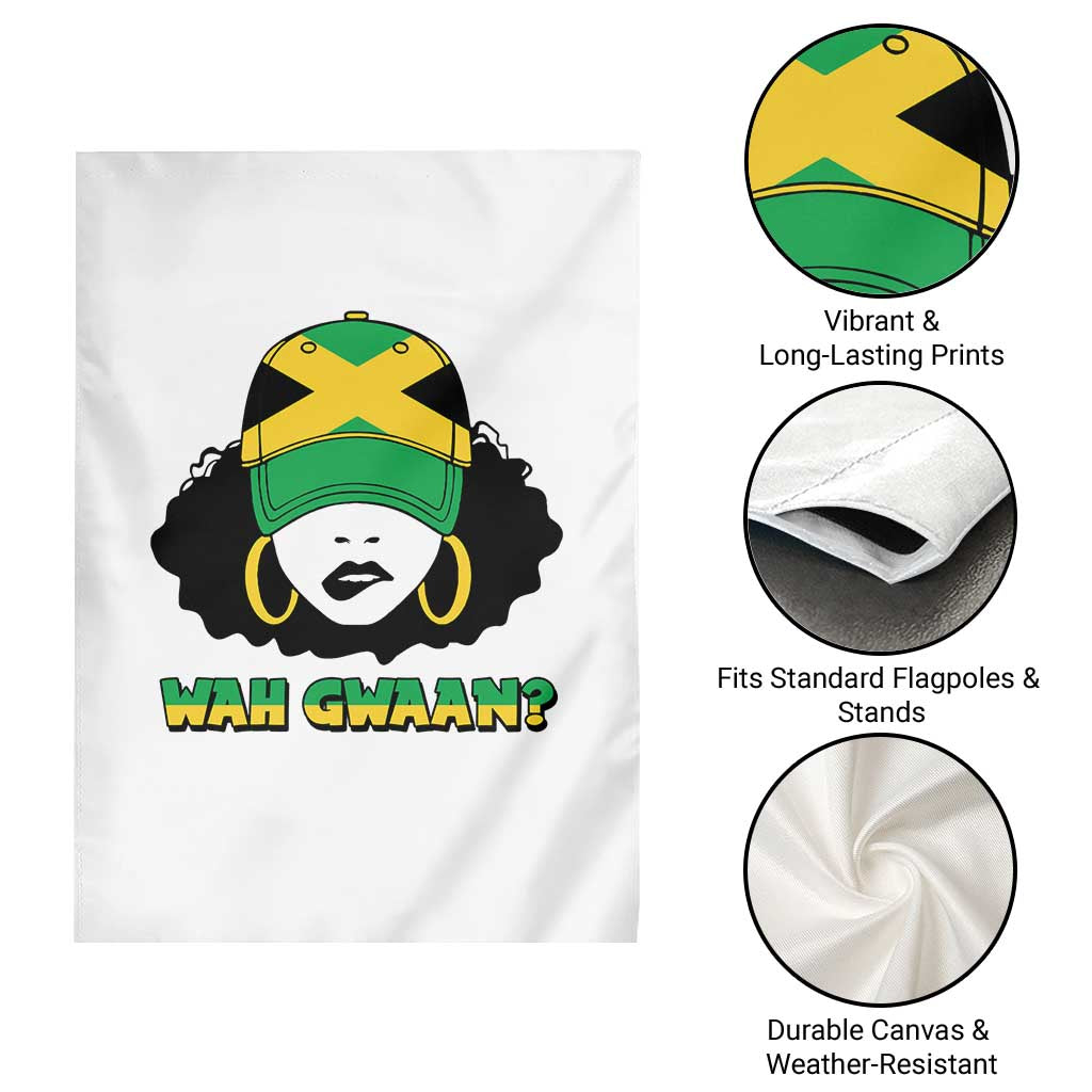 Jamaican Girl Garden Flag Wah Gwaan Jamaica Flag - Wonder Print Shop