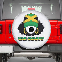 Jamaican Girl Spare Tire Cover Wah Gwaan Jamaica Flag - Wonder Print Shop