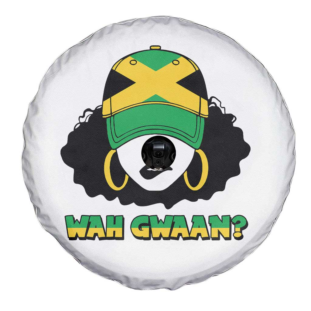 Jamaican Girl Spare Tire Cover Wah Gwaan Jamaica Flag - Wonder Print Shop