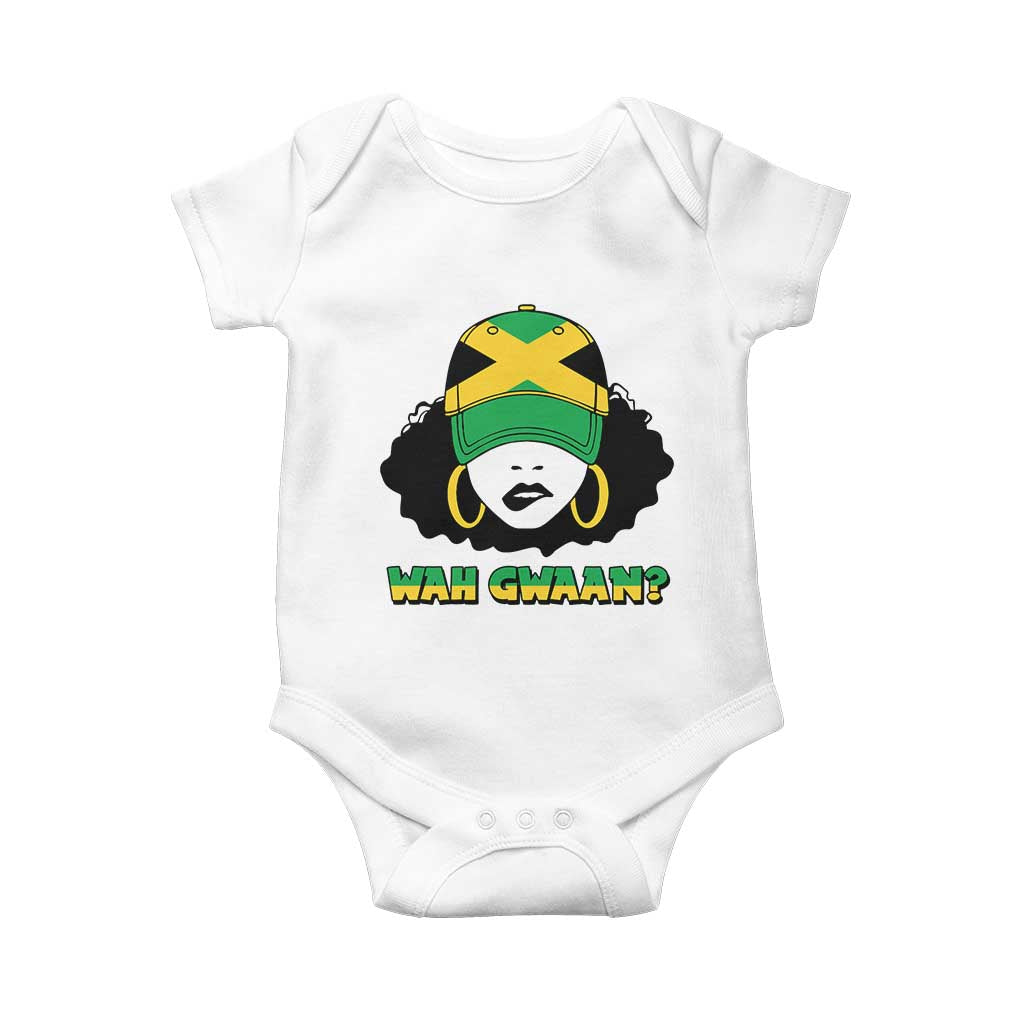 Jamaican Girl Baby Onesie Wah Gwaan Jamaica Flag - Wonder Print Shop