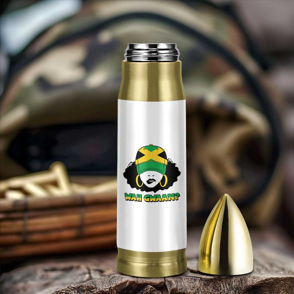 Jamaican Girl Bullet Tumbler Wah Gwaan Jamaica Flag - Wonder Print Shop