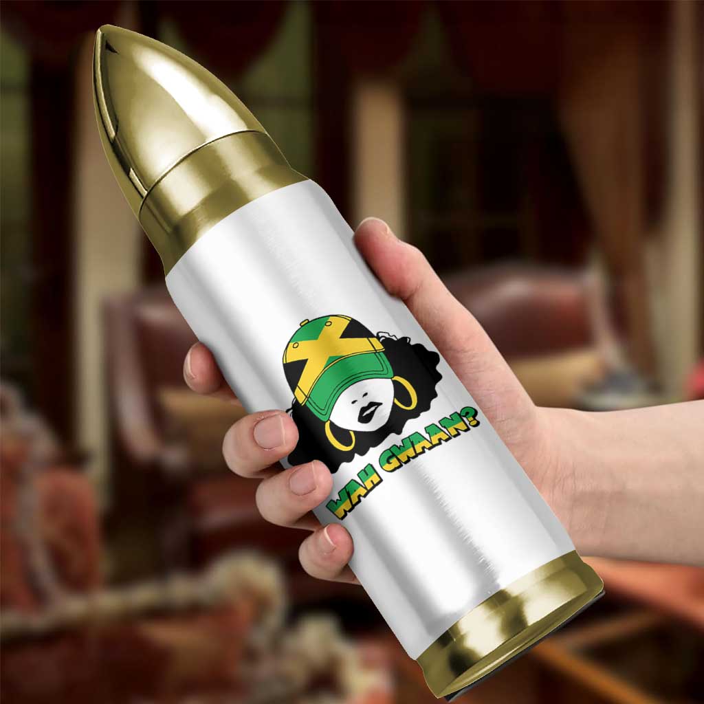 Jamaican Girl Bullet Tumbler Wah Gwaan Jamaica Flag - Wonder Print Shop