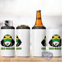Jamaican Girl 4 in 1 Can Cooler Tumbler Wah Gwaan Jamaica Flag - Wonder Print Shop