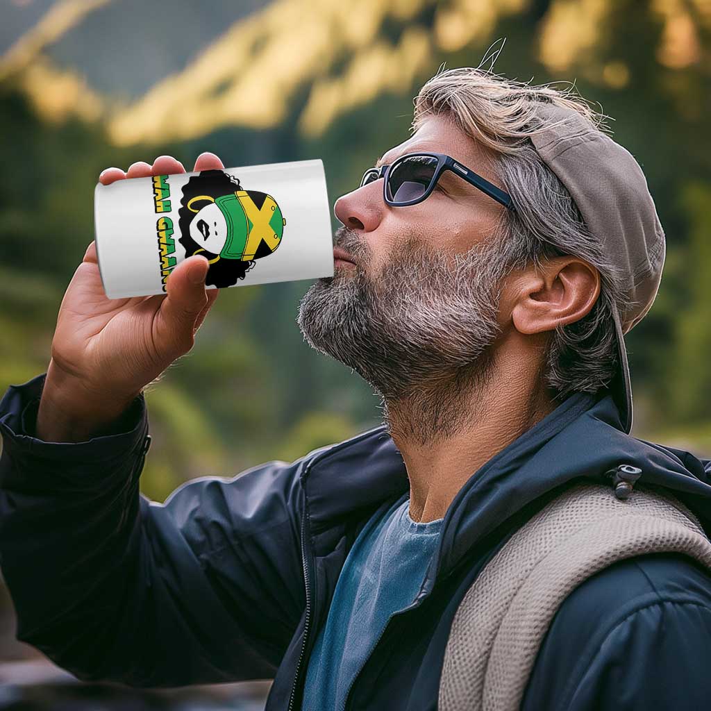 Jamaican Girl 4 in 1 Can Cooler Tumbler Wah Gwaan Jamaica Flag - Wonder Print Shop