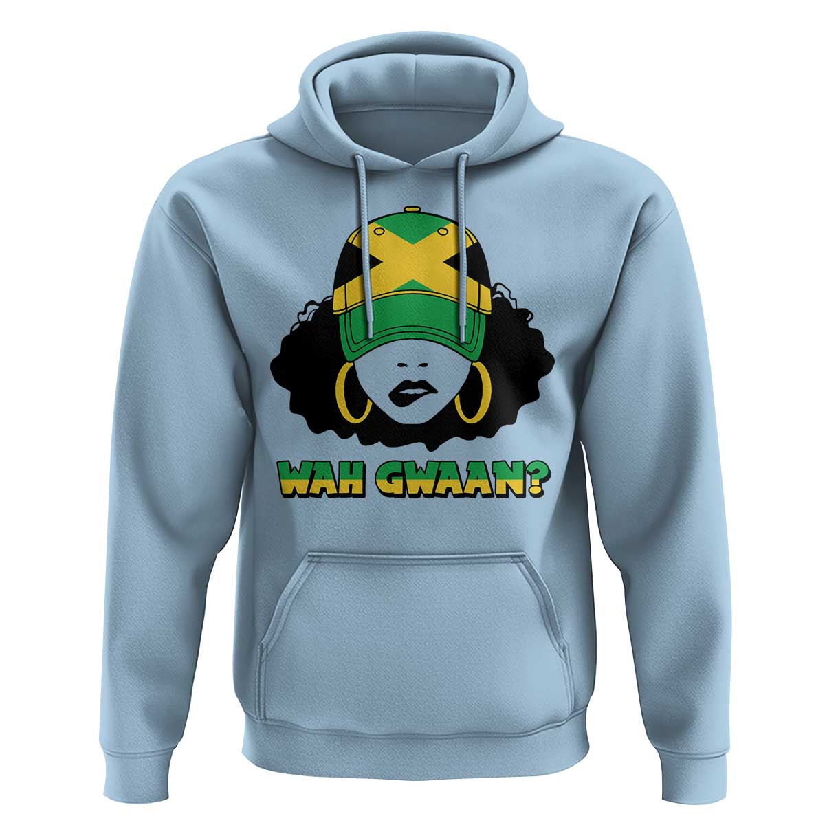 Jamaican Girl Hoodie Wah Gwaan Jamaica Flag - Wonder Print Shop